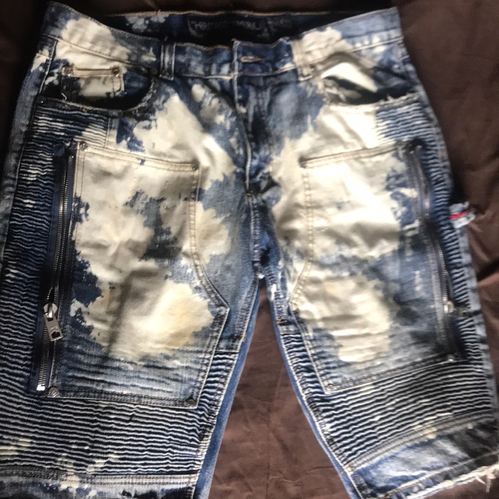 Heritage America moto Jean shorts